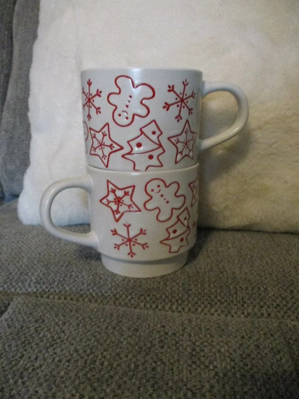 Boston Warehouse Trading Corp. Christmas Mugs Set of 2